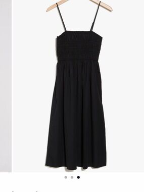 Abound Black Smocked Midi Skirt